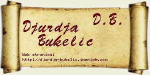 Đurđa Bukelić vizit kartica